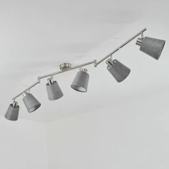 Lampes En Tissu-hofstein Plafonnier Peralonso Nickel mat, 6 lumières