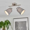 Lampes En Tissu-hofstein Plafonnier Peralonso Nickel mat, 2 lumières