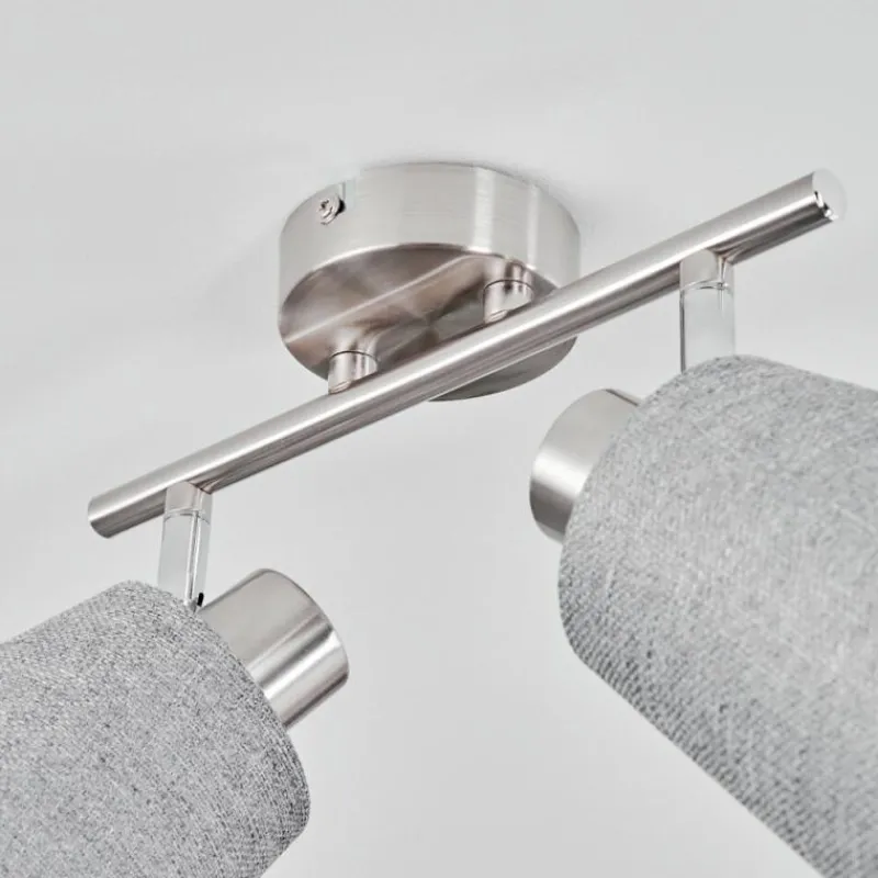 Lampes En Tissu-hofstein Plafonnier Peralonso Nickel mat, 2 lumières