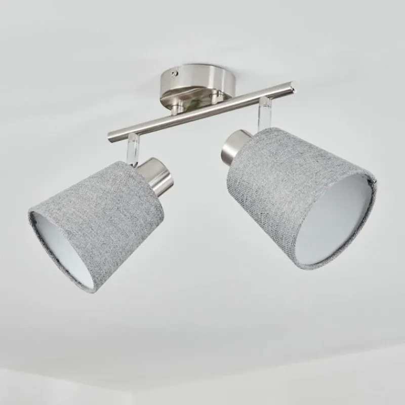 Lampes En Tissu-hofstein Plafonnier Peralonso Nickel mat, 2 lumières