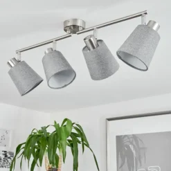 Lampes En Tissu-hofstein Plafonnier Peralonso Nickel mat, 4 lumières