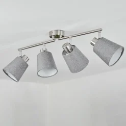 Lampes En Tissu-hofstein Plafonnier Peralonso Nickel mat, 4 lumières