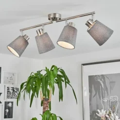 Lampes En Tissu-hofstein Plafonnier Peralonso Nickel mat, 4 lumières