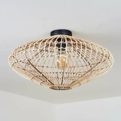 Style Boho-Chic-hofstein Plafonnier Peretola Noir, 1 lumière