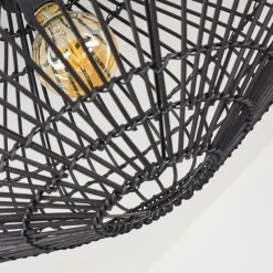 Style Boho-Chic-hofstein Plafonnier Peretola Noir, 1 lumière