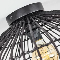 Style Boho-Chic-hofstein Plafonnier Peretola Noir, 1 lumière