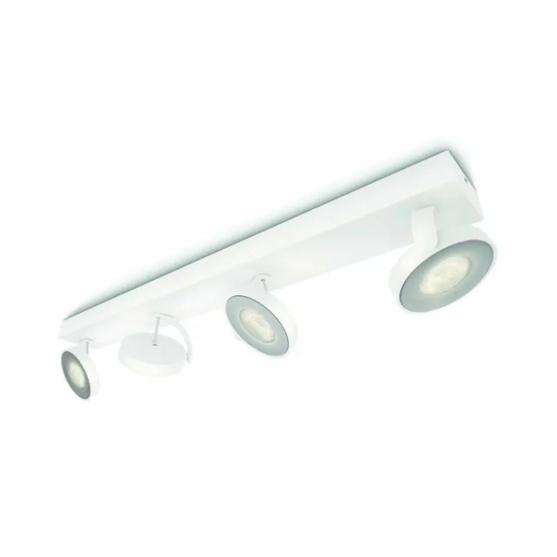 Luminaires Philips Plafonnier Philips Clockwork LED Blanc, 4 lumières* Éclairage Led