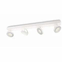 Luminaires Philips Plafonnier Philips Clockwork LED Blanc, 4 lumières* Spots Et Projecteurs