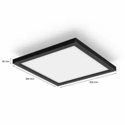 Luminaires Philips Plafonnier Philips Hue Aurelle LED Noir, Blanc, 1 lumière