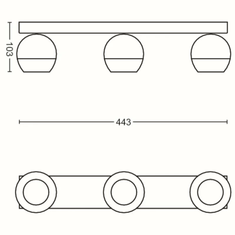 Luminaires Philips Plafonnier Philips Hue Buckram LED Blanc, 3 lumières, Télécommandes