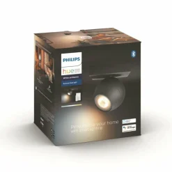 Luminaires Philips Plafonnier Philips Hue Buckram LED Noir, 1 lumière, Télécommandes