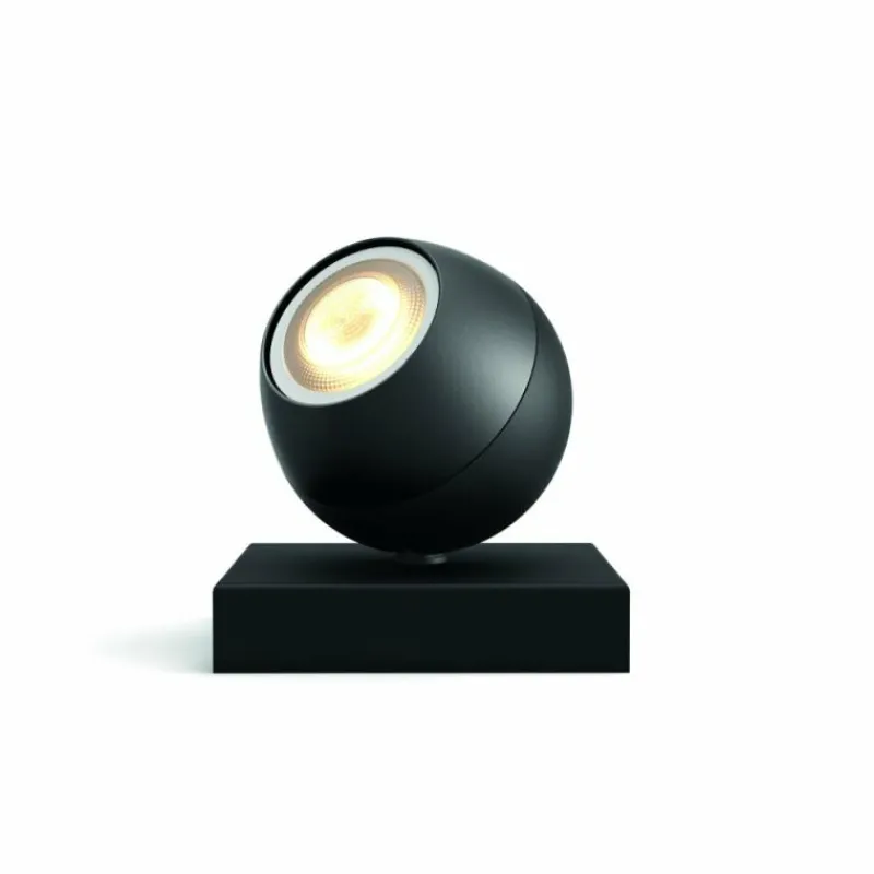Luminaires Philips Plafonnier Philips Hue Buckram LED Noir, 1 lumière