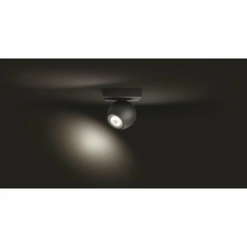 Luminaires Philips Plafonnier Philips Hue Buckram LED Noir, 1 lumière