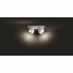 Luminaires Philips Plafonnier Philips Hue Buckram LED Blanc, 4 lumières, Télécommandes