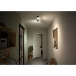 Luminaires Philips Plafonnier Philips HUE Centris LED Noir, 3 lumières, Changeur de couleurs