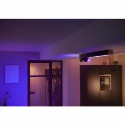 Luminaires Philips Plafonnier Philips HUE Centris LED Noir, 3 lumières, Changeur de couleurs