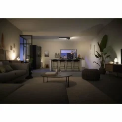 Luminaires Philips Plafonnier Philips HUE Centris LED Noir, 3 lumières, Changeur de couleurs