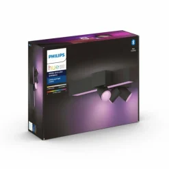 Luminaires Philips Plafonnier Philips HUE Centris LED Noir, 3 lumières, Changeur de couleurs