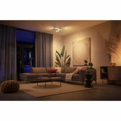 Luminaires Philips Plafonnier Philips HUE Centris LED Blanc, 3 lumières, Changeur de couleurs