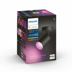 Luminaires Philips Plafonnier Philips Hue Fugato LED Noir, 1 lumière, Changeur de couleurs