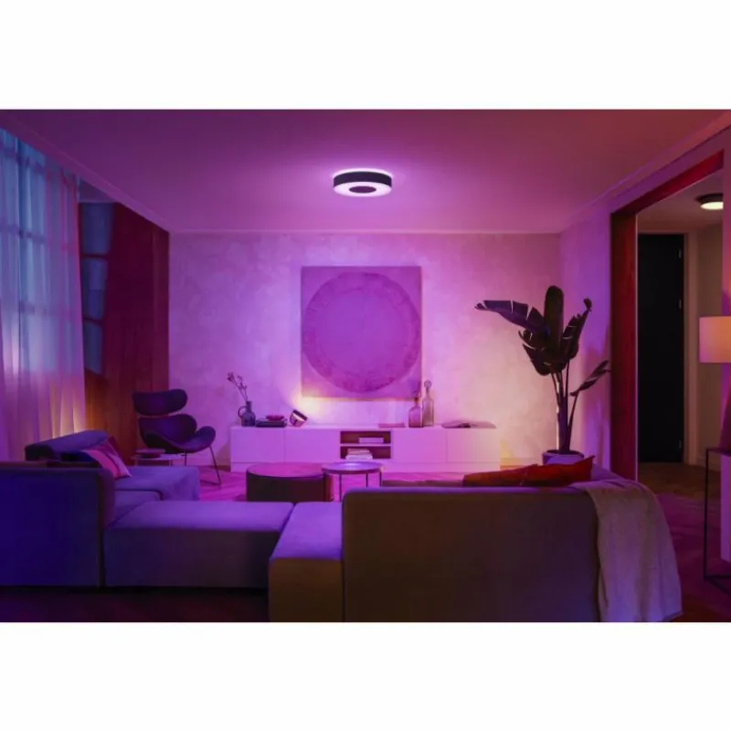 Luminaires Philips Plafonnier Philips Hue Infuse LED Noir, 1 lumière, Changeur de couleurs