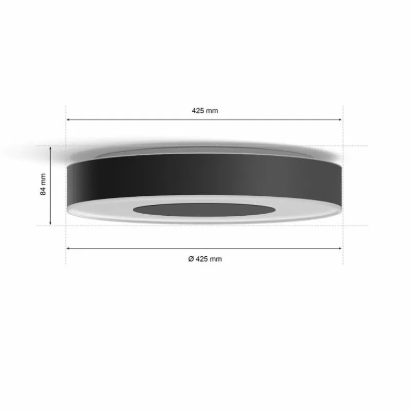 Luminaires Philips Plafonnier Philips Hue Infuse LED Noir, 1 lumière, Changeur de couleurs