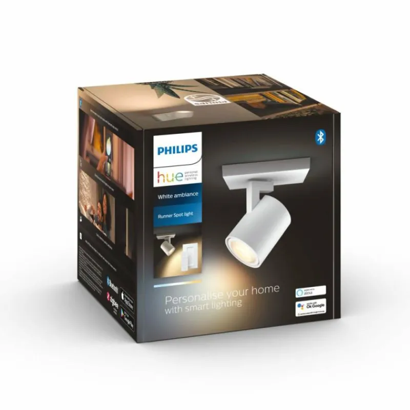 Luminaires Philips Plafonnier Philips Hue Runner LED Blanc, 1 lumière, Télécommandes