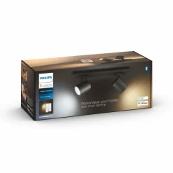 Luminaires Philips Plafonnier Philips Hue Runner LED Noir, 2 lumières, Télécommandes