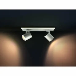 Luminaires Philips Plafonnier Philips Hue Runner LED Blanc, 2 lumières, Télécommandes