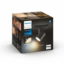 Luminaires Philips Plafonnier Philips Hue White Ambiance Runner LED Noir, 1 lumière, Télécommandes