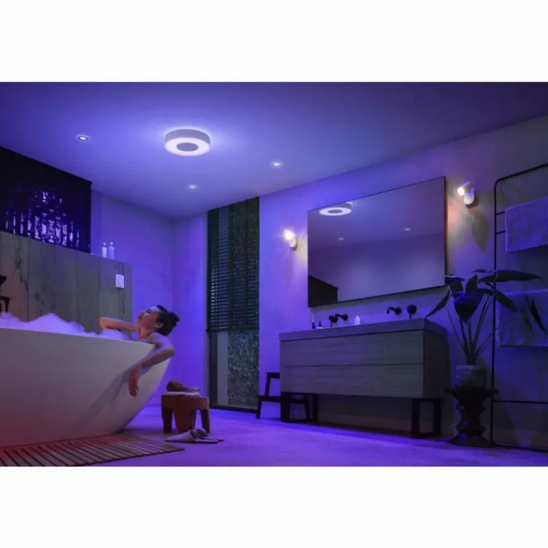 Luminaires Philips Plafonnier Philips Hue Xamento LED Blanc, 1 lumière, Changeur de couleurs