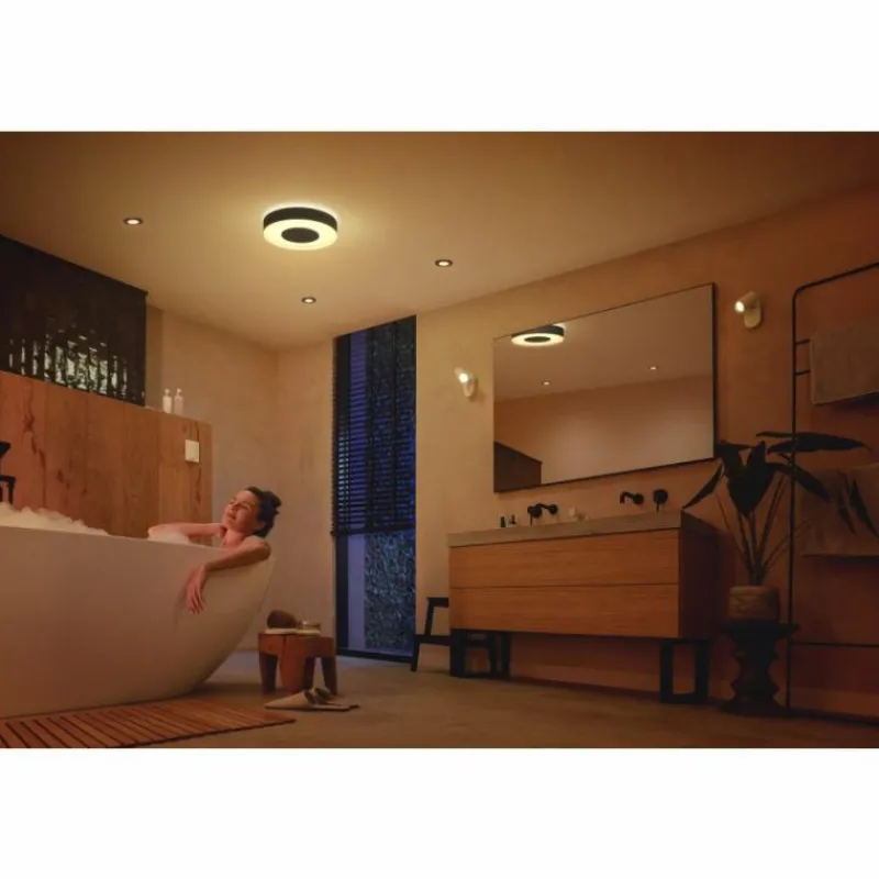 Luminaires Philips Plafonnier Philips Hue Xamento LED Noir, Blanc, 1 lumière, Changeur de couleurs