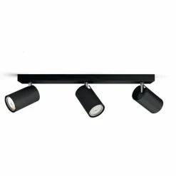 Luminaires Philips Plafonnier Philips Kosipo Noir, 3 lumières* Spots Et Projecteurs