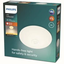 Luminaires Philips Plafonnier Philips Mauve LED Blanc, 1 lumière, Détecteur de mouvement* Éclairage Led
