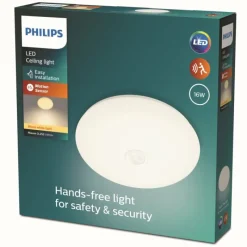 Luminaires Philips Plafonnier Philips Mauve LED Blanc, 1 lumière, Détecteur de mouvement* Éclairage Led