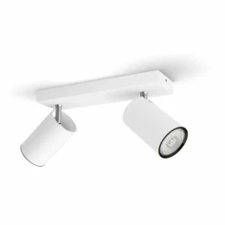 Luminaires Philips Plafonnier Philips myLiving Kosipo Blanc, 2 lumières* Spots Et Projecteurs