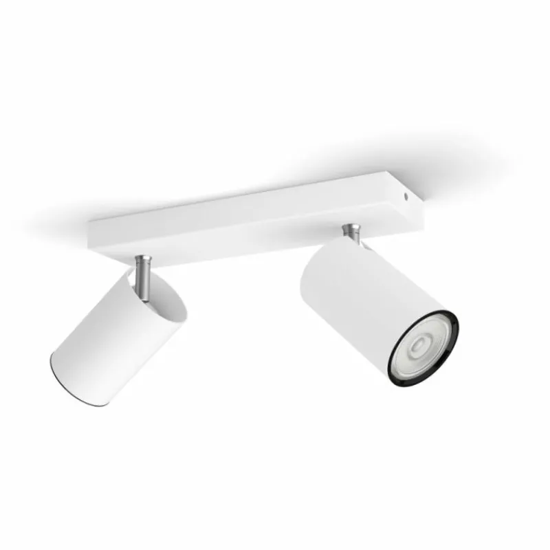 Luminaires Philips Plafonnier Philips myLiving Kosipo Blanc, 2 lumières* Spots Et Projecteurs