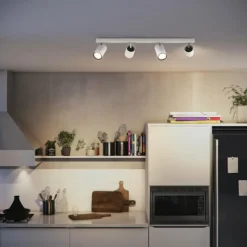 Luminaires Philips Plafonnier Philips myLiving Kosipo Blanc, 4 lumières* Spots Et Projecteurs