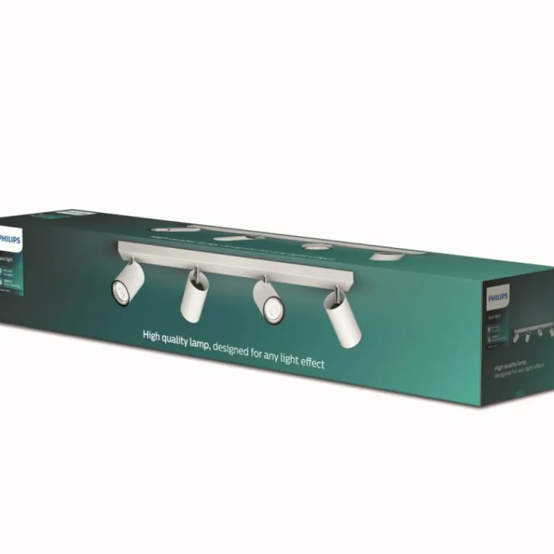 Luminaires Philips Plafonnier Philips myLiving Kosipo Blanc, 4 lumières* Spots Et Projecteurs