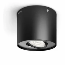 Luminaires Philips Plafonnier Philips Phase LED Noir, 1 lumière* Downlights