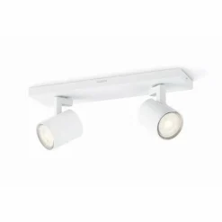 Luminaires Philips Plafonnier Philips Runner LED Blanc, 2 lumières* Éclairage Led