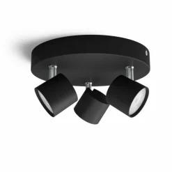 Luminaires Philips Plafonnier Philips Star LED Noir, 3 lumières* Spots Et Projecteurs