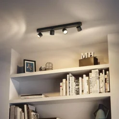 Luminaires Philips Plafonnier Philips Star LED Noir, 4 lumières* Éclairage Led