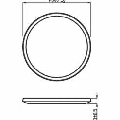 Luminaires Philips Plafonnier Philips Superslim CL550 LED Blanc, 1 lumière* Éclairage Led