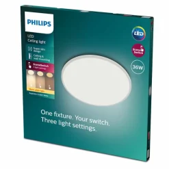 Luminaires Philips Plafonnier Philips Superslim CL550 LED Blanc, 1 lumière* Éclairage Led