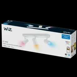 Luminaires Philips Plafonnier Philips WiZ IMAGEO LED Blanc, 3 lumières, Changeur de couleurs