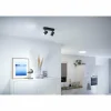 Luminaires Philips Plafonnier Philips WiZ IMAGEO LED Noir, 2 lumières, Changeur de couleurs