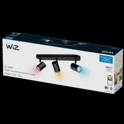 Luminaires Philips Plafonnier Philips WiZ IMAGEO LED Noir, 3 lumières, Changeur de couleurs
