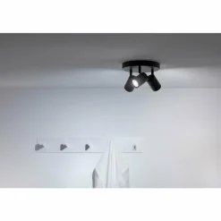 Luminaires Philips Plafonnier Philips WiZ IMAGEO LED Noir, 3 lumières, Changeur de couleurs