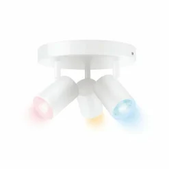 Luminaires Philips Plafonnier Philips WiZ IMAGEO LED Blanc, 3 lumières, Changeur de couleurs